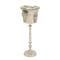 35" Silver Metal Champagne Bottle Holder Bucket